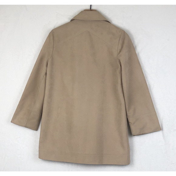 VTG All-Weather Coat Women's M Tan Grommet Clip Fasteners Pockets Puget Sounder - Picture 2 of 13